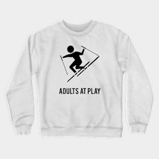 Skiing Adults At Play Crewneck Sweatshirt